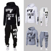 2023 Timp liber, primăvară și toamnă, pantaloni de pulover cu imprimare digitală, set sportiv personalizat pentru bărbați