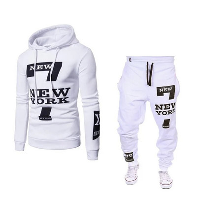 2023 Timp liber, primăvară și toamnă, pantaloni de pulover cu imprimare digitală, set sportiv personalizat pentru bărbați