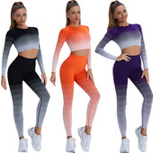 Gradient komplet odijela za treniranje sportske hlače Odjeća Odjeća za fitness Kompleti za jogu u teretani Trenirke Kompleti od 2 dijela ženska odjeća Set za vježbanje