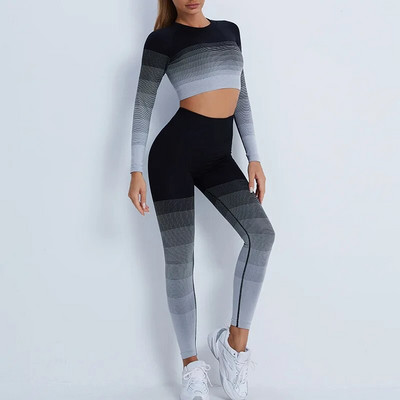 Gradient komplet odijela za treniranje sportske hlače Odjeća Odjeća za fitness Kompleti za jogu u teretani Trenirke Kompleti od 2 dijela ženska odjeća Set za vježbanje