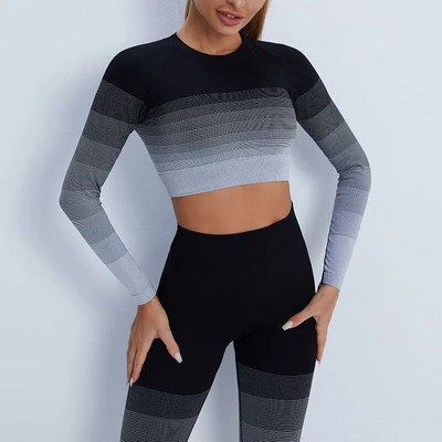 Gradient komplet odijela za treniranje sportske hlače Odjeća Odjeća za fitness Kompleti za jogu u teretani Trenirke Kompleti od 2 dijela ženska odjeća Set za vježbanje