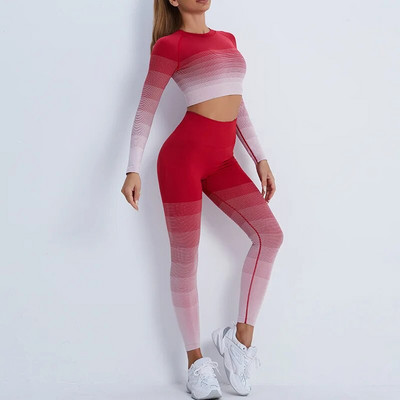 Gradient komplet odijela za treniranje sportske hlače Odjeća Odjeća za fitness Kompleti za jogu u teretani Trenirke Kompleti od 2 dijela ženska odjeća Set za vježbanje