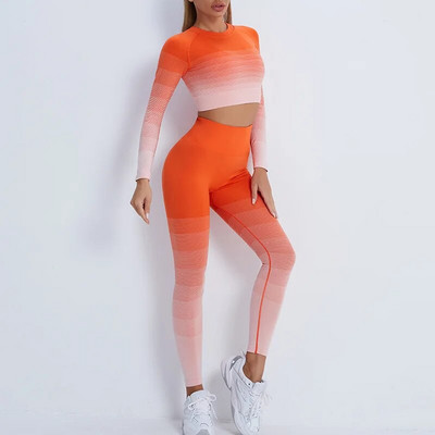 Gradient komplet odijela za treniranje sportske hlače Odjeća Odjeća za fitness Kompleti za jogu u teretani Trenirke Kompleti od 2 dijela ženska odjeća Set za vježbanje