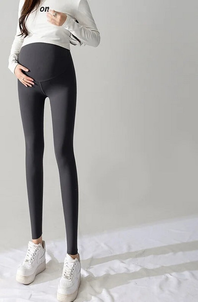 Terhes nő vékony leggings nadrág elasztikus kismama magas derekú nadrág leggings vékony puha pamut nadrág terhes ruhák nagy méretű