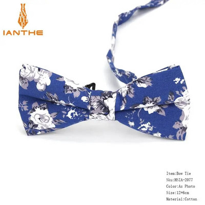 Vyriškas peteliškės lankstus peteliškės glotnus kaklaraištis, minkštas 100 % medvilnės drugelio dekoratyvinis raštas Paisley gėlėmis margintos kaklo kaklaraiščiai Cravata