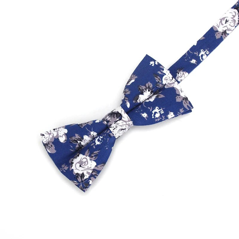 Vyriškas peteliškės lankstus peteliškės glotnus kaklaraištis, minkštas 100 % medvilnės drugelio dekoratyvinis raštas Paisley gėlėmis margintos kaklo kaklaraiščiai Cravata