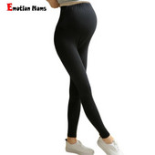 Tavaszi őszi magas derekú kismama leggings terhes nők számára Pamut terhességi nadrág kismama alsó, jó sztreccs szövet