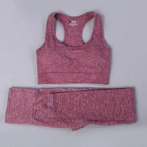 Bešavni set za jogu Odjeća za teretanu Ženska oprema za fitness Odjeća za vježbanje za žene Crop Top Sportski grudnjaci Tajice Žensko sportsko odijelo