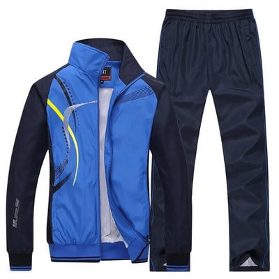 Set bărbați, primăvară toamnă, îmbrăcăminte sport pentru bărbați, seturi 2 piese, jachetă cu fermoar + pantaloni, imprimeu casual, fitness, jogging, costum sport pentru bărbați M-5XL