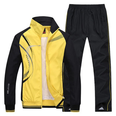 Set bărbați, primăvară toamnă, îmbrăcăminte sport pentru bărbați, seturi 2 piese, jachetă cu fermoar + pantaloni, imprimeu casual, fitness, jogging, costum sport pentru bărbați M-5XL