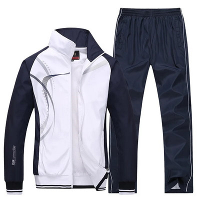 Set bărbați, primăvară toamnă, îmbrăcăminte sport pentru bărbați, seturi 2 piese, jachetă cu fermoar + pantaloni, imprimeu casual, fitness, jogging, costum sport pentru bărbați M-5XL
