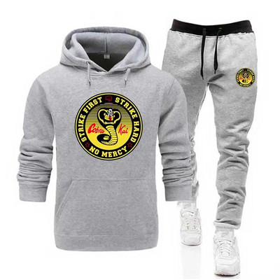 Seturi pentru bărbați Snake Cobra Kai, cu hanorace+pantaloni Harajuku, en-gros, costume sportive, hanorace ocazionale, trening, îmbrăcăminte sportivă