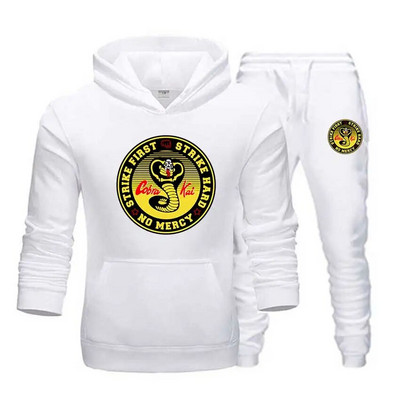 Seturi pentru bărbați Snake Cobra Kai, cu hanorace+pantaloni Harajuku, en-gros, costume sportive, hanorace ocazionale, trening, îmbrăcăminte sportivă