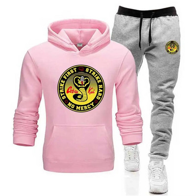 Seturi pentru bărbați Snake Cobra Kai, cu hanorace+pantaloni Harajuku, en-gros, costume sportive, hanorace ocazionale, trening, îmbrăcăminte sportivă