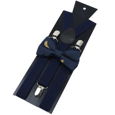 Βαμβακερές ζαρτιέρες Florla Σετ παπιγιόν ανδρικές γυναικείες τιράντες Παπιγιόν Y-πλάτη Ρυθμιζόμενο με κλιπ ελαστικές ζώνες λουριά Αξεσουάρ γάμου