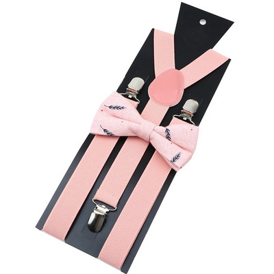 Βαμβακερές ζαρτιέρες Florla Σετ παπιγιόν ανδρικές γυναικείες τιράντες Παπιγιόν Y-πλάτη Ρυθμιζόμενο με κλιπ ελαστικές ζώνες λουριά Αξεσουάρ γάμου