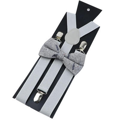 Βαμβακερές ζαρτιέρες Florla Σετ παπιγιόν ανδρικές γυναικείες τιράντες Παπιγιόν Y-πλάτη Ρυθμιζόμενο με κλιπ ελαστικές ζώνες λουριά Αξεσουάρ γάμου