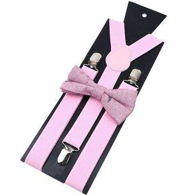 Βαμβακερές ζαρτιέρες Florla Σετ παπιγιόν ανδρικές γυναικείες τιράντες Παπιγιόν Y-πλάτη Ρυθμιζόμενο με κλιπ ελαστικές ζώνες λουριά Αξεσουάρ γάμου