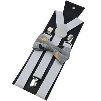 Βαμβακερές ζαρτιέρες Florla Σετ παπιγιόν ανδρικές γυναικείες τιράντες Παπιγιόν Y-πλάτη Ρυθμιζόμενο με κλιπ ελαστικές ζώνες λουριά Αξεσουάρ γάμου