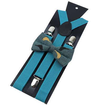 Βαμβακερές ζαρτιέρες Florla Σετ παπιγιόν ανδρικές γυναικείες τιράντες Παπιγιόν Y-πλάτη Ρυθμιζόμενο με κλιπ ελαστικές ζώνες λουριά Αξεσουάρ γάμου