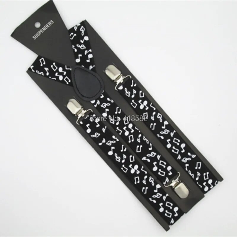 LB018- 2016 m. Nauji vyriški madingi 1 colio pločio juodai balti muzikiniai natos petnešos peteliškės komplektai moteriški petnešėlių komplektai