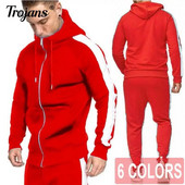 Set de trening pentru bărbați, toamnă iarnă, hanorace cu fermoar 2 piese + pantaloni de jogging, alergare, jogging, îmbrăcăminte sport, costum de trening cu glugă, set de exerciții