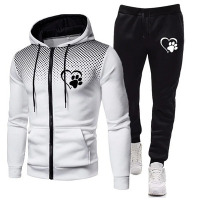2024 Seturi pentru bărbați Hanorace+pantaloni Costume sportive de toamnă și iarnă Hanorace casual Trening Îmbrăcăminte sport Logo personalizat