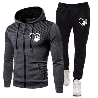 2024 Seturi pentru bărbați Hanorace+pantaloni Costume sportive de toamnă și iarnă Hanorace casual Trening Îmbrăcăminte sport Logo personalizat