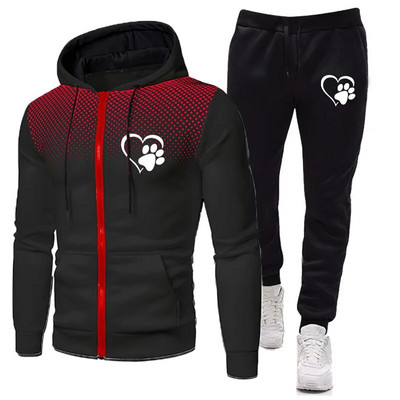 2024 Seturi pentru bărbați Hanorace+pantaloni Costume sportive de toamnă și iarnă Hanorace casual Trening Îmbrăcăminte sport Logo personalizat