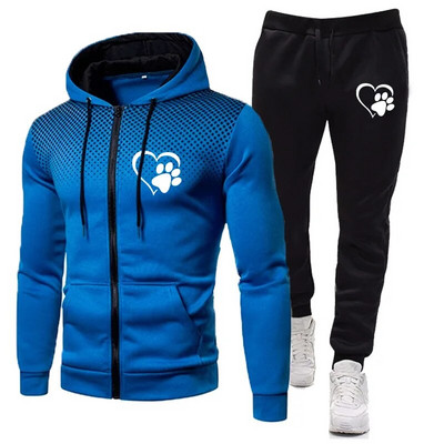 2024 Seturi pentru bărbați Hanorace+pantaloni Costume sportive de toamnă și iarnă Hanorace casual Trening Îmbrăcăminte sport Logo personalizat