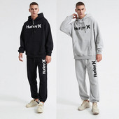 Treninguri pentru bărbați, primăvară, toamnă, hanorac și pantaloni sport cu mânecă lungă, costum de jogging, de culoare uni, pentru iubitorii de golf, set de 2 piese pentru bărbați
