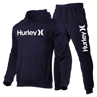 Treninguri pentru bărbați, primăvară, toamnă, hanorac și pantaloni sport cu mânecă lungă, costum de jogging, de culoare uni, pentru iubitorii de golf, set de 2 piese pentru bărbați