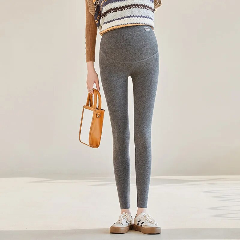 Moteriškos kelnės rudens pavasario aukštu juosmeniu medvilniniai antblauzdžiai nėščiai moteriai mamai Motinystės rūbai nėštumui