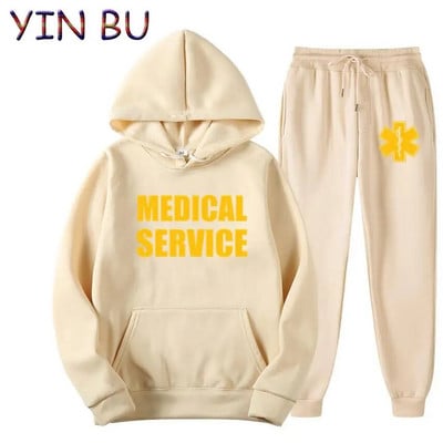 EMT Paramedic Servicii medicale de urgență Hanorace + pantaloni pentru bărbați Hanorac Seturi de trening Femei Haine bărbați Costume sport Topuri
