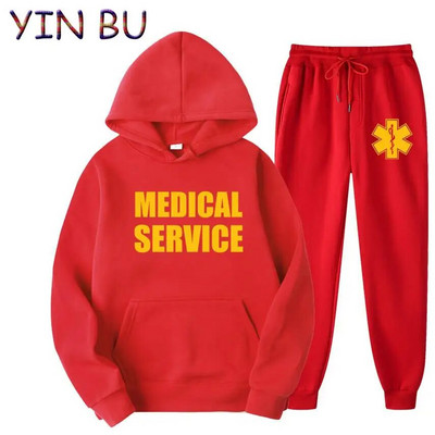 EMT Paramedic Servicii medicale de urgență Hanorace + pantaloni pentru bărbați Hanorac Seturi de trening Femei Haine bărbați Costume sport Topuri