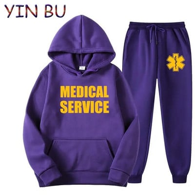 EMT Paramedic Servicii medicale de urgență Hanorace + pantaloni pentru bărbați Hanorac Seturi de trening Femei Haine bărbați Costume sport Topuri