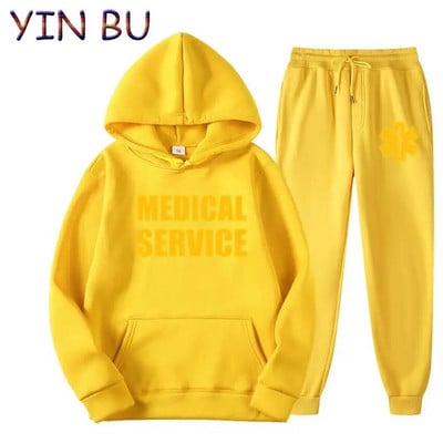 EMT Paramedic Servicii medicale de urgență Hanorace + pantaloni pentru bărbați Hanorac Seturi de trening Femei Haine bărbați Costume sport Topuri