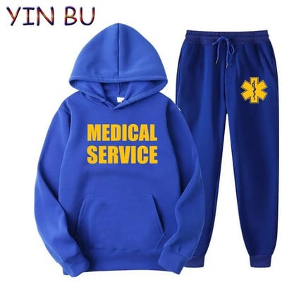 EMT Paramedic Servicii medicale de urgență Hanorace + pantaloni pentru bărbați Hanorac Seturi de trening Femei Haine bărbați Costume sport Topuri