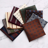 Linbaiway Batista pentru bărbați Esarfe Vintage Floral din poliester Hankies pentru femei Costume formale Accesorii pentru prosop pătrat de buzunar