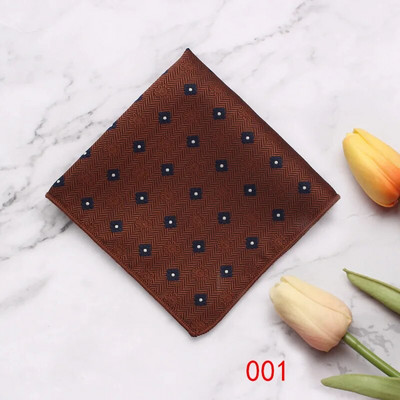 Linbaiway Batista pentru bărbați Esarfe Vintage Floral din poliester Hankies pentru femei Costume formale Accesorii pentru prosop pătrat de buzunar