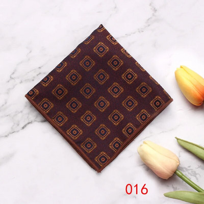 Linbaiway Batista pentru bărbați Esarfe Vintage Floral din poliester Hankies pentru femei Costume formale Accesorii pentru prosop pătrat de buzunar