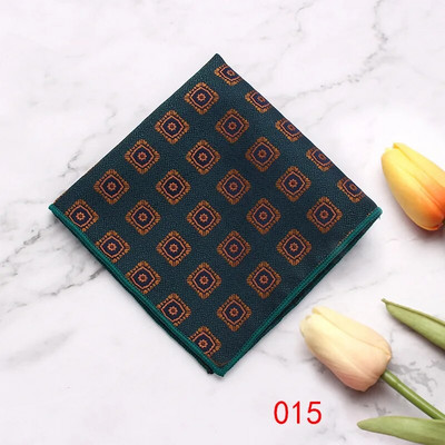 Linbaiway Batista pentru bărbați Esarfe Vintage Floral din poliester Hankies pentru femei Costume formale Accesorii pentru prosop pătrat de buzunar