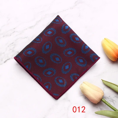 Linbaiway Batista pentru bărbați Esarfe Vintage Floral din poliester Hankies pentru femei Costume formale Accesorii pentru prosop pătrat de buzunar