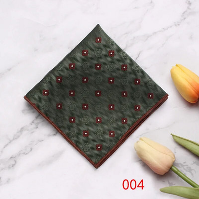 Linbaiway Batista pentru bărbați Esarfe Vintage Floral din poliester Hankies pentru femei Costume formale Accesorii pentru prosop pătrat de buzunar