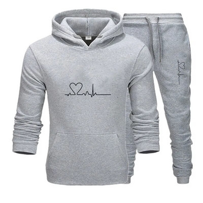 2023, costum de pulover cu glugă pentru bărbați, îmbrăcăminte sport, pulover cu glugă de culoare solidă pentru bărbați + pantaloni de jogging, pulover de înaltă calitate pentru bărbați