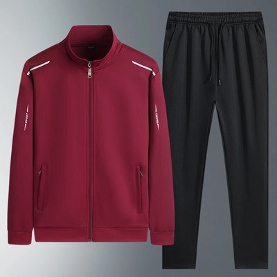 Primăvară Toamnă Bărbați Sport Ocazional Joggeri Trening Seturi Trening Bărbați Îmbrăcăminte sport Costume Fitness 2 Piese Set Bărbați Plus Size 8XL