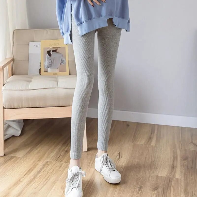 Pavasario ruduo reguliuojamos moteriškos kelnės nėščioms moterims antblauzdžiai nėščiosioms vertikalios juostelės kelnės Oversize nėščiųjų rūbai