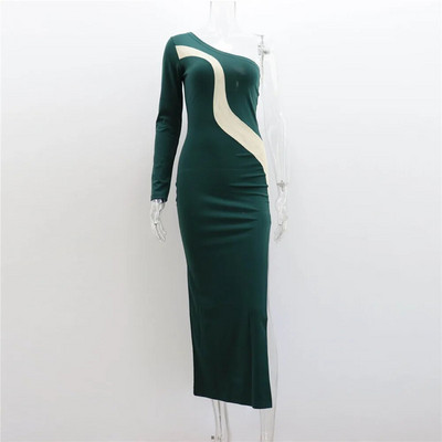 Rochii elastice pentru sedinta foto de maternitate Rochii de seara neagra sexy cu un umar, tinuta fotografica pentru femei insarcinate cu maneca lunga eleganta