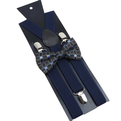 Bretele noi Set papion Bretele elastice din piele Bărbați Femei Negru Roșu Bretele reglabile pentru costum de nuntă Accesorii pentru fustă Cadou