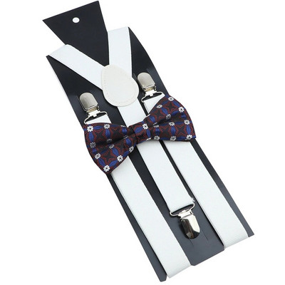 Bretele noi Set papion Bretele elastice din piele Bărbați Femei Negru Roșu Bretele reglabile pentru costum de nuntă Accesorii pentru fustă Cadou